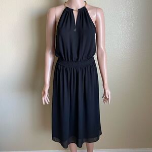 Michael Michael Kors Hayden Chain Neck Dress Black Size 0